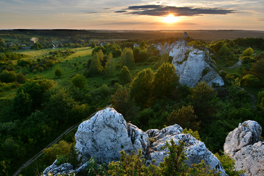Wieczorny krajobraz Rzędkowic